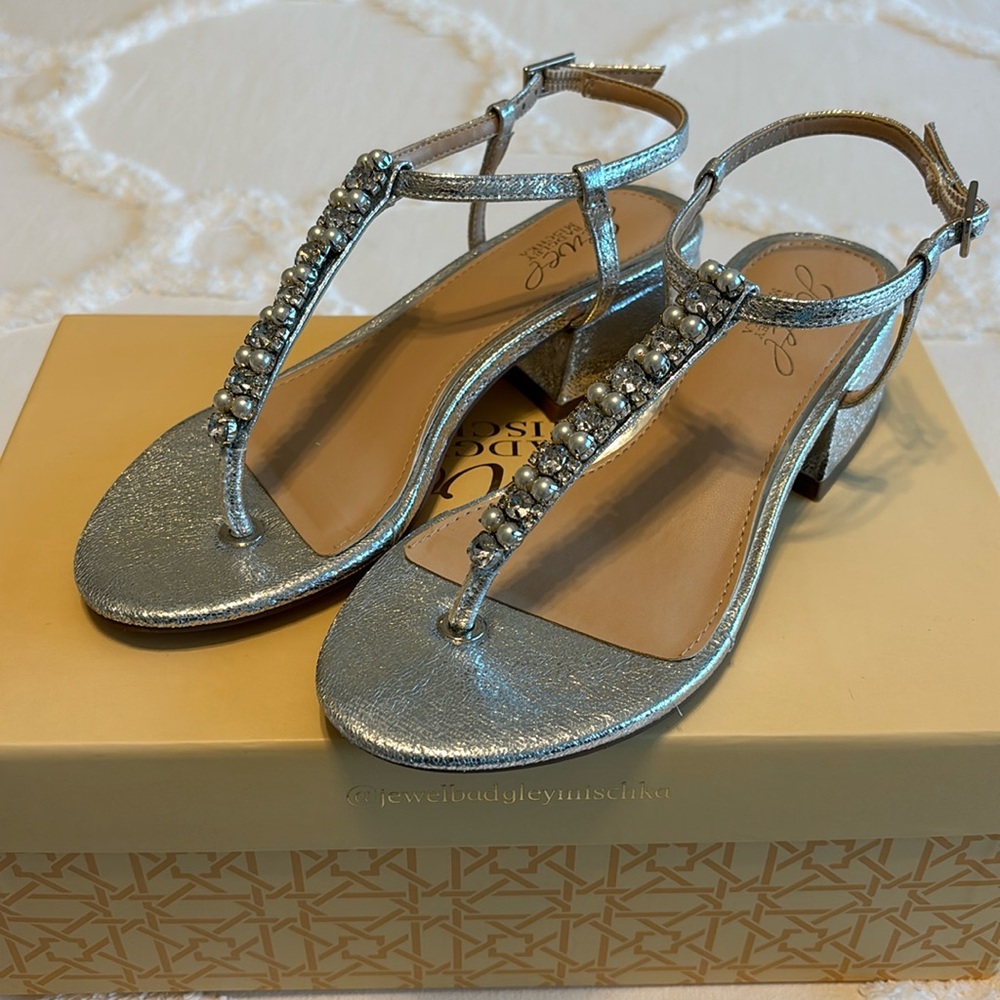 Jewel Badgley Mischka Dasha Block Heel Sandals
